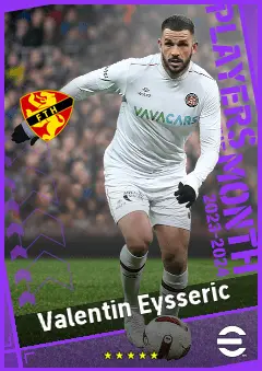 Valentin Eysseric eFootball 2026 player card, 90 OVR AMF
