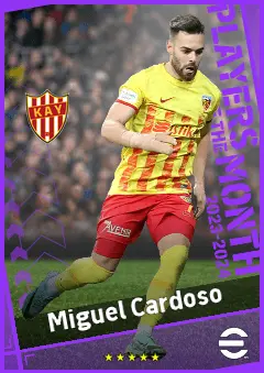 Miguel Cardoso eFootball 2026 player card, 90 OVR LMF