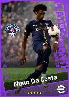 Nuno Da Costa eFootball 2026 player card, 89 OVR CF