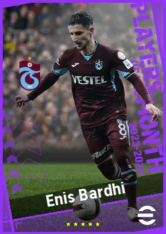 Enis Bardhi eFootball 2026 player card, 90 OVR AMF