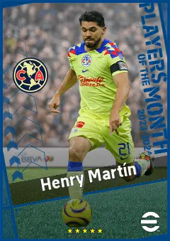 Henry Martín eFootball 2026 player card, 92 OVR CF