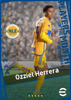Ozziel Herrera eFootball 2026 player card, 91 OVR RWF