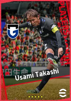 Usami Takashi eFootball 2026 player card, 89 OVR CF