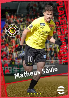 Matheus Sávio eFootball 2026 player card, 90 OVR LMF