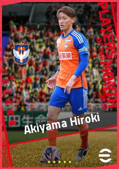 Akiyama Hiroki eFootball 2026 player card, 88 OVR DMF