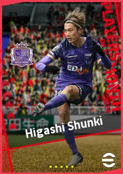 Higashi Shunki eFootball 2026 player card, 90 OVR LMF