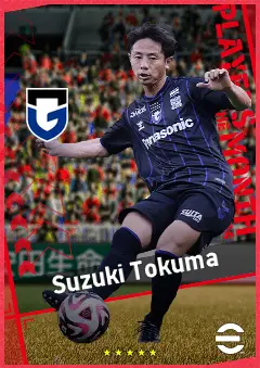 Suzuki Tokuma eFootball 2026 player card, 89 OVR DMF