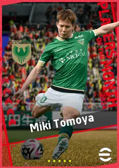 Miki Tomoya eFootball 2026 player card, 89 OVR LMF