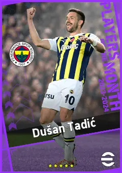 Dušan Tadić eFootball 2026 player card, 93 OVR LMF