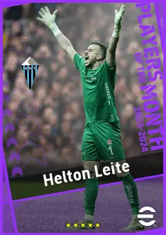 Helton Leite eFootball 2026 player card, 90 OVR GK