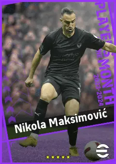 Nikola Maksimović eFootball 2026 player card, 91 OVR CB