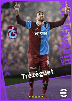 Trézéguet eFootball 2026 player card, 91 OVR LWF