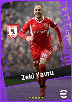 Zeki Yavru eFootball 2026 player card, 89 OVR RB