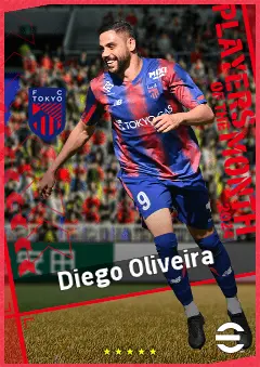 Diego Oliveira eFootball 2026 player card, 90 OVR CF