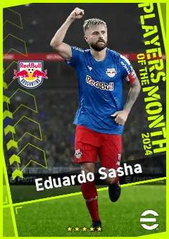 Eduardo Sasha eFootball 2026 player card, 91 OVR CF
