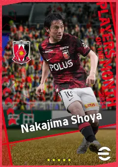 Nakajima Shoya eFootball 2026 player card, 88 OVR LWF
