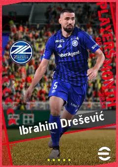 Ibrahim Drešević eFootball 2026 player card, 90 OVR CB