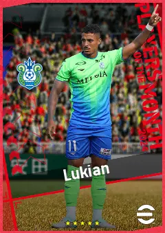 Lukian eFootball 2026 player card, 89 OVR CF
