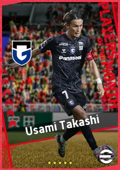 Usami Takashi eFootball 2026 player card, 89 OVR CF