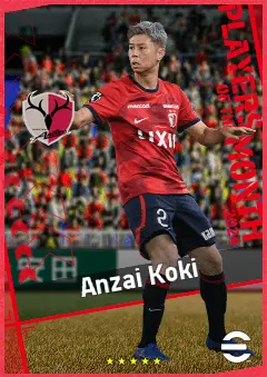 Anzai Koki eFootball 2026 player card, 90 OVR LB