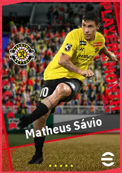 Matheus Sávio eFootball 2026 player card, 90 OVR LMF