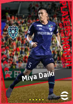 Miya Daiki eFootball 2026 player card, 90 OVR CB