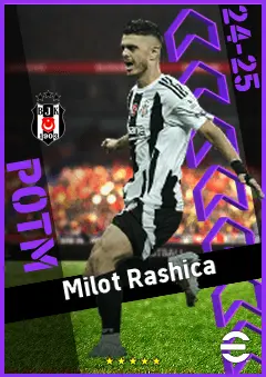 Milot Rashica eFootball 2026 player card, 91 OVR RWF