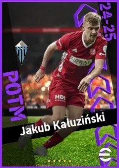 Jakub Kałuziński eFootball 2026 player card, 89 OVR AMF