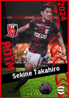 Sekine Takahiro eFootball 2026 player card, 89 OVR LMF