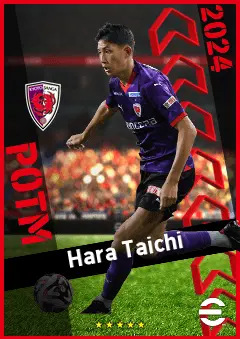 Hara Taichi eFootball 2026 player card, 89 OVR LWF