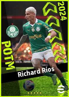 Richard Ríos eFootball 2026 player card, 91 OVR CMF