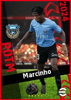 Marcinho eFootball 2026 player card, 90 OVR LWF