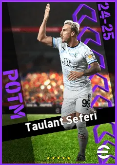 Taulant Seferi eFootball 2026 player card, 89 OVR RWF