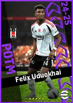 Felix Uduokhai eFootball 2026 player card, 92 OVR CB