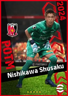Nishikawa Shusaku eFootball 2026 player card, 91 OVR GK