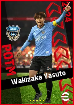Wakizaka Yasuto eFootball 2026 player card, 92 OVR RMF