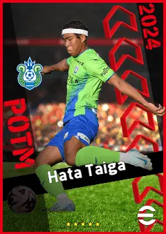 Hata Taiga eFootball 2026 player card, 89 OVR LMF