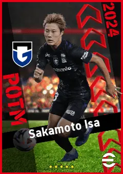 Sakamoto Isa eFootball 2026 player card, 89 OVR CF
