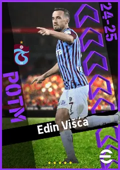 Edin Višća eFootball 2026 player card, 91 OVR RWF