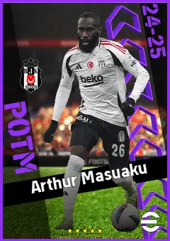 Arthur Masuaku eFootball 2026 player card, 91 OVR LB