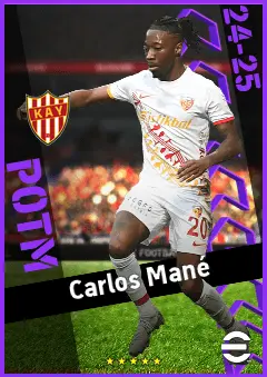 Carlos Mané eFootball 2026 player card, 91 OVR LWF