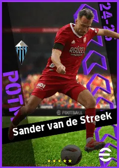 Sander van de Streek eFootball 2026 player card, 91 OVR LMF