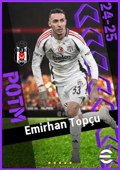 Emirhan Topçu eFootball 2026 player card, 90 OVR CB
