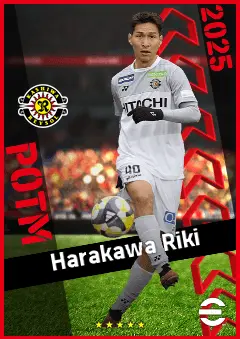 Harakawa Riki eFootball 2026 player card, 89 OVR CMF