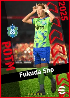 Fukuda Sho eFootball 2026 player card, 91 OVR CF