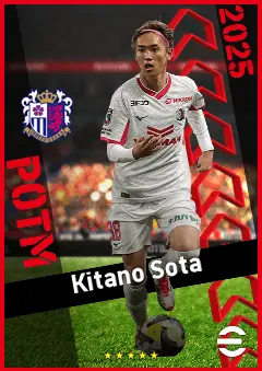 Kitano Sota eFootball 2026 player card, 90 OVR AMF