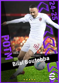 Bilal Boutobba eFootball 2026 player card, 91 OVR RMF