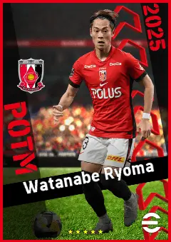 Watanabe Ryoma eFootball 2026 player card, 90 OVR CMF