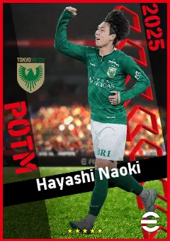 Hayashi Naoki eFootball 2026 player card, 90 OVR CB