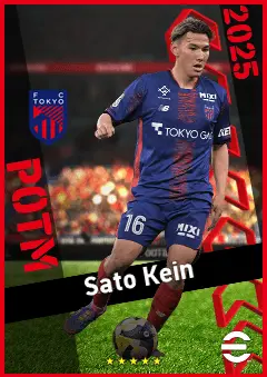 Sato Kein eFootball 2026 player card, 90 OVR CF